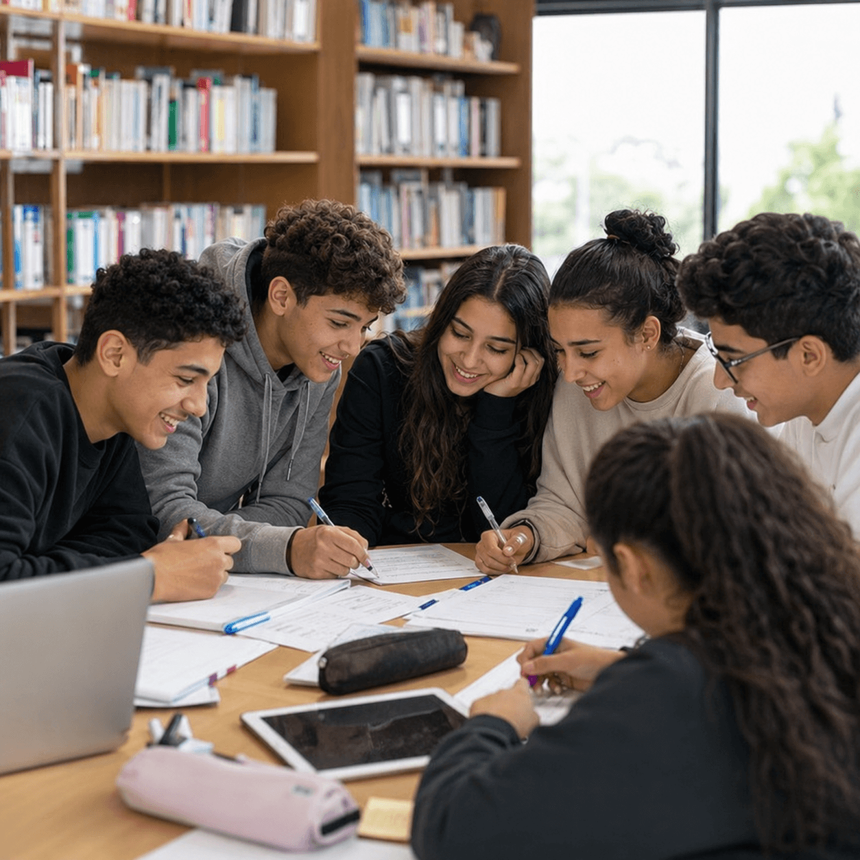 Adolescents présentant un projet lors du bootcamp
